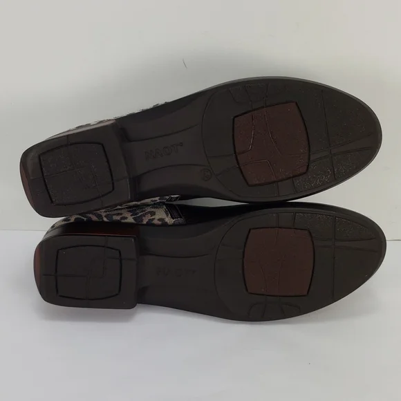 NAOT HELM BROWN LEATHER CHEETAH PRINT SUEDE SIDES ZIP BOOTIES WOMEN'S 42 L 11 - Picture 9 of 11